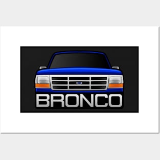 Ford Bronco Blue Obs Posters and Art